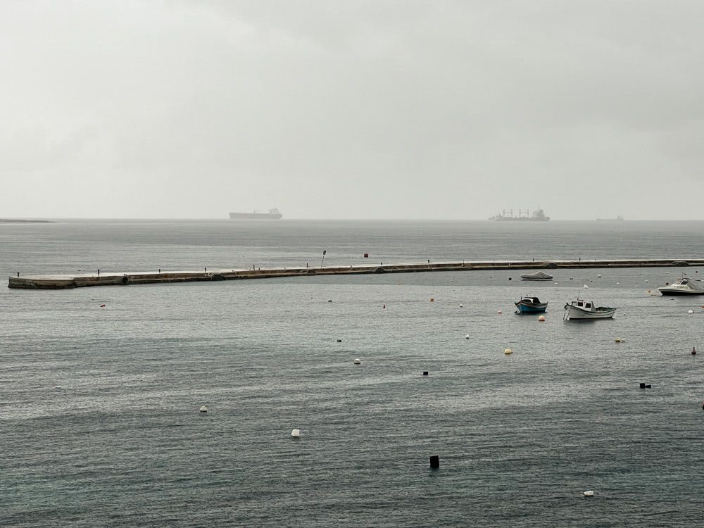 St. Paul’s Bay Harbour on a rainy January Day