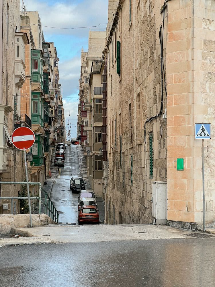 Another narrow street in Valletta