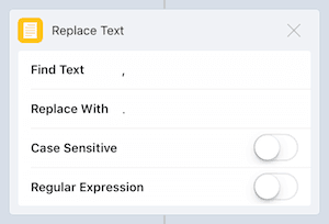 Action 'Replace Text' Number Format