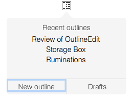 OutlineEdit Fast Menu Recent Files