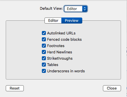Markdown Preview Settings