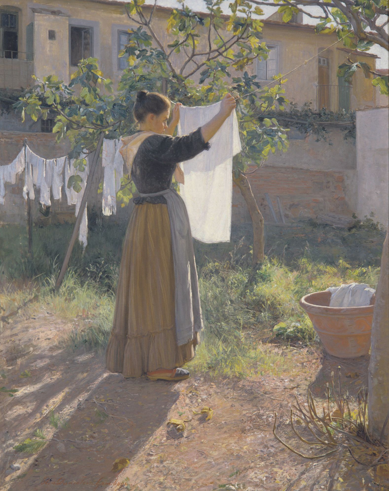 “En Solskensdag.” Realism av Elin Danielson-Gambogi, olja, 1900.