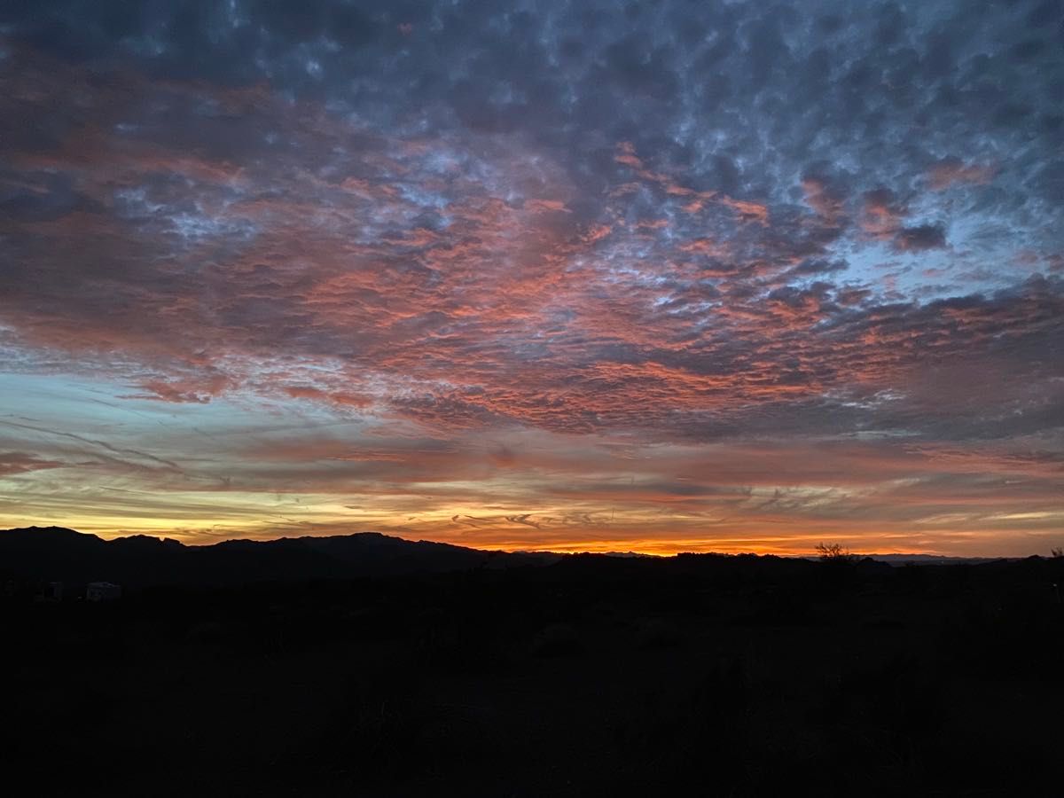 View from this evenings meditation on Standard Wash near Lake Havasu City Arizona