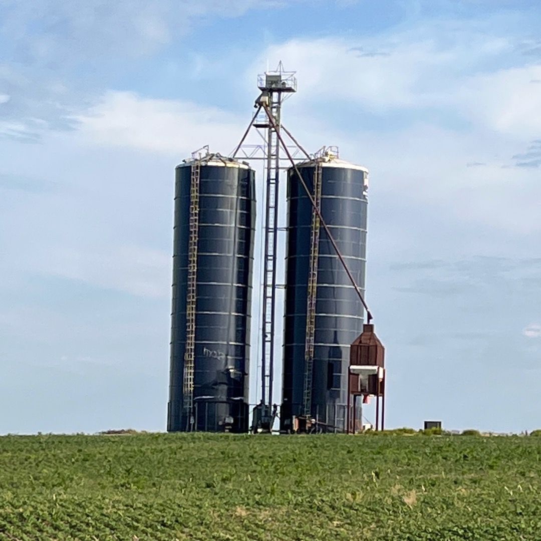 crumpled silo