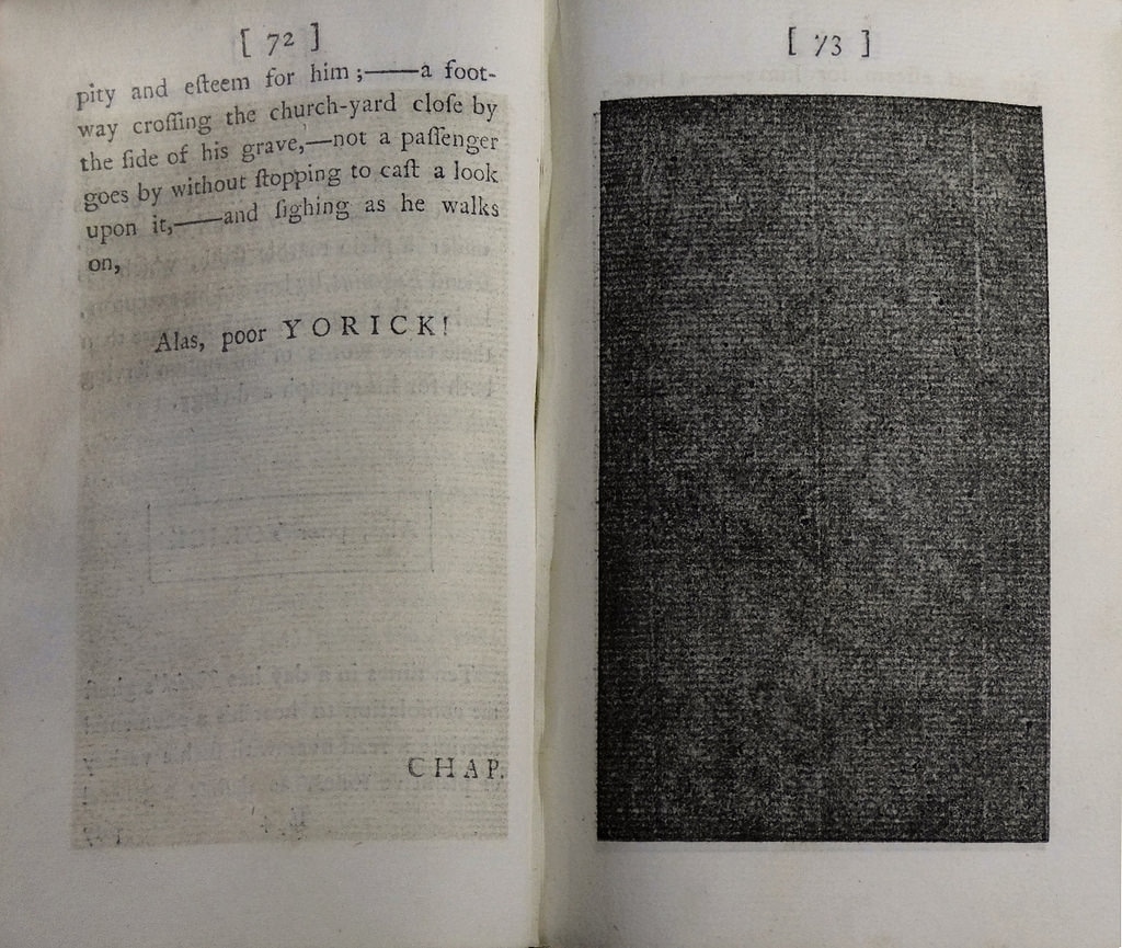tristram shandy black page first edition