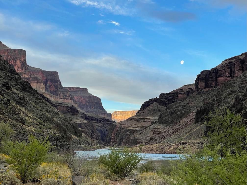 Moon over the canyon