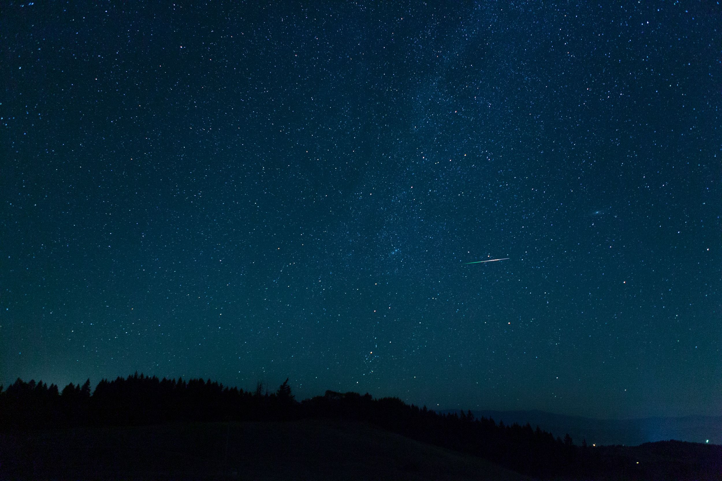 The Perseids Meteor shower as seen from Orr Springs Road in Mendocino County