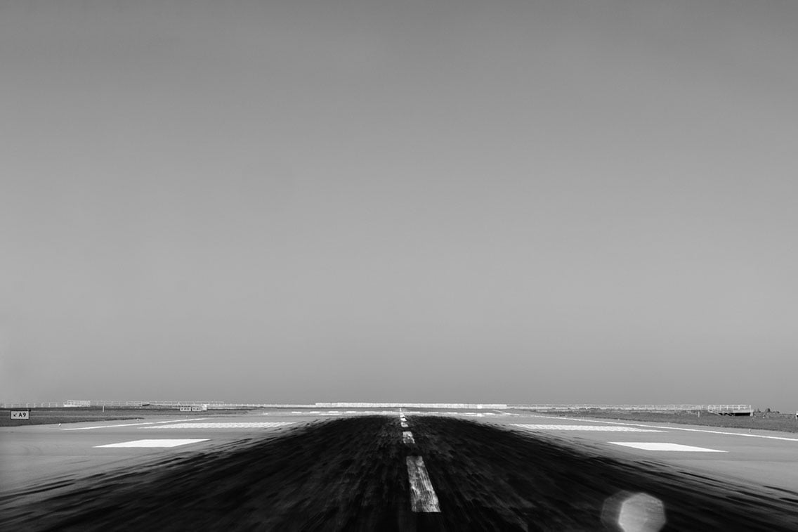 Looking down the runway, Wellington Airport