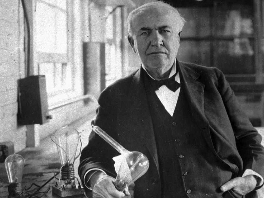 Thomas Edison und seine Glühbirne