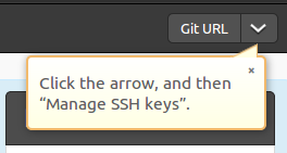 The tour helps new users they quickly know where to add their SSH public key
