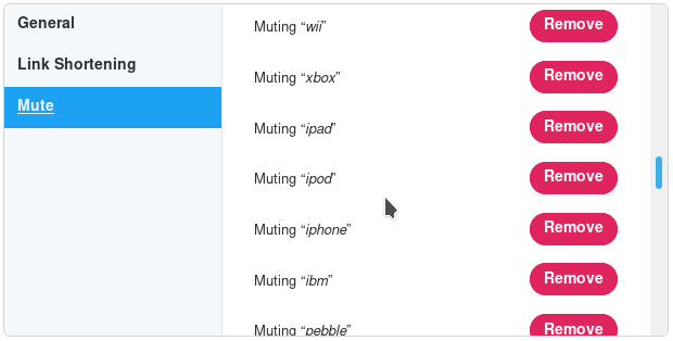 Tweetdeck mute filters