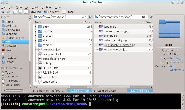 The KDE Dolphin file manager is very flexible and powerful
