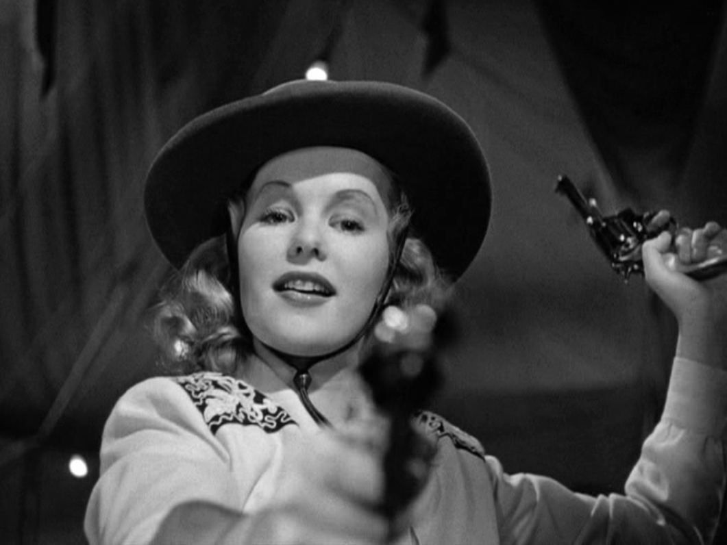 Fotogramade la actriz Peggy Cummings en Gun Crazy (Joseph H. Lewis, 1950)