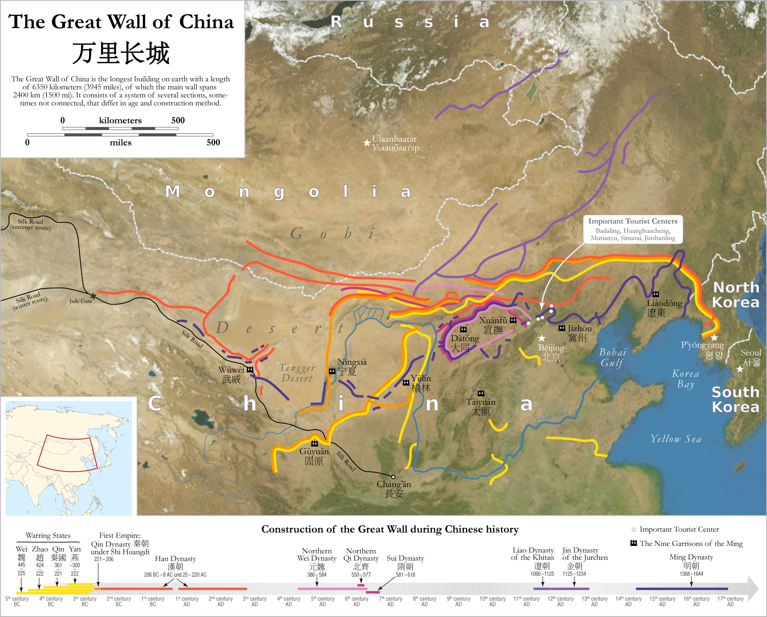 Great Wall of China Locations