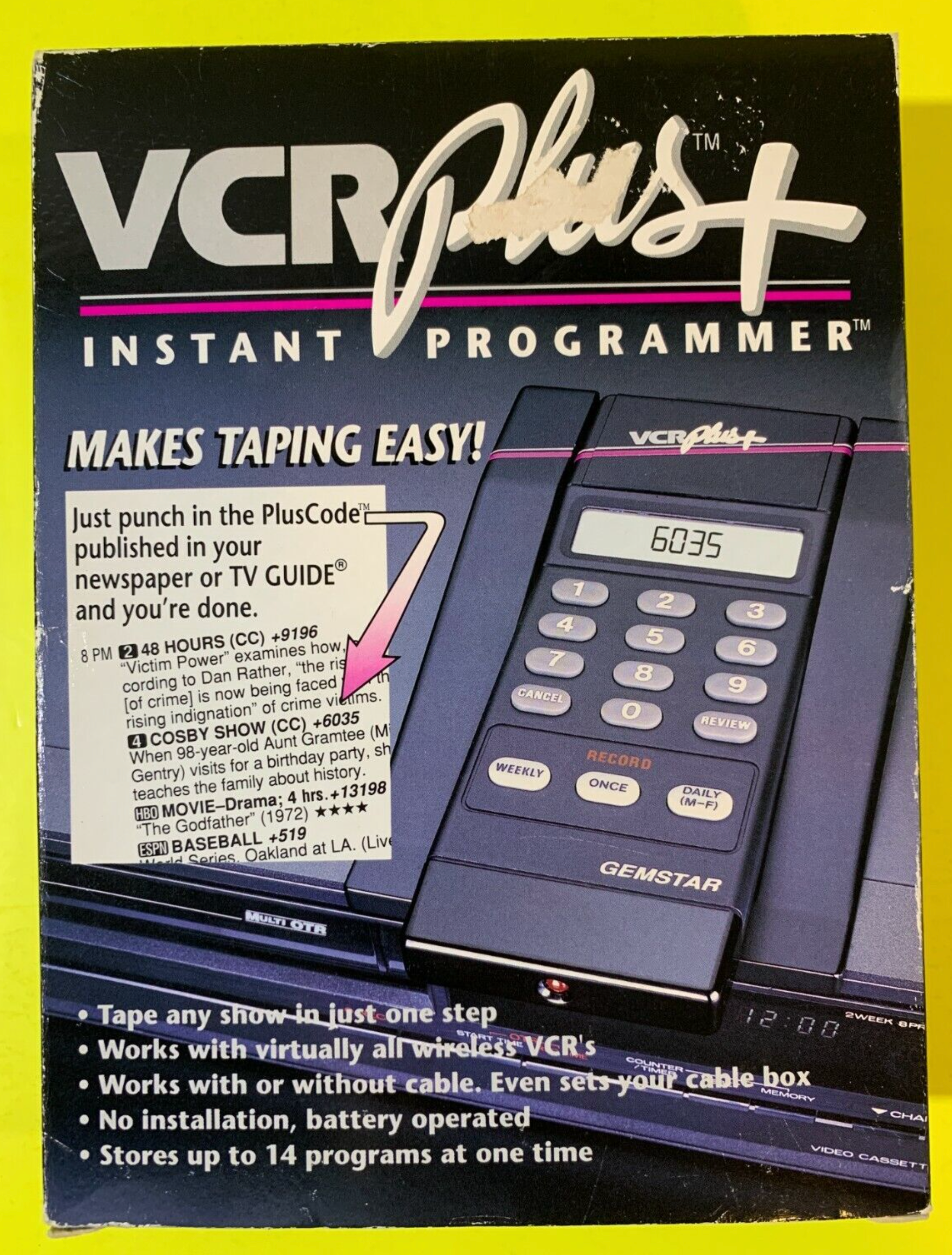 VCR+ was a great hack.