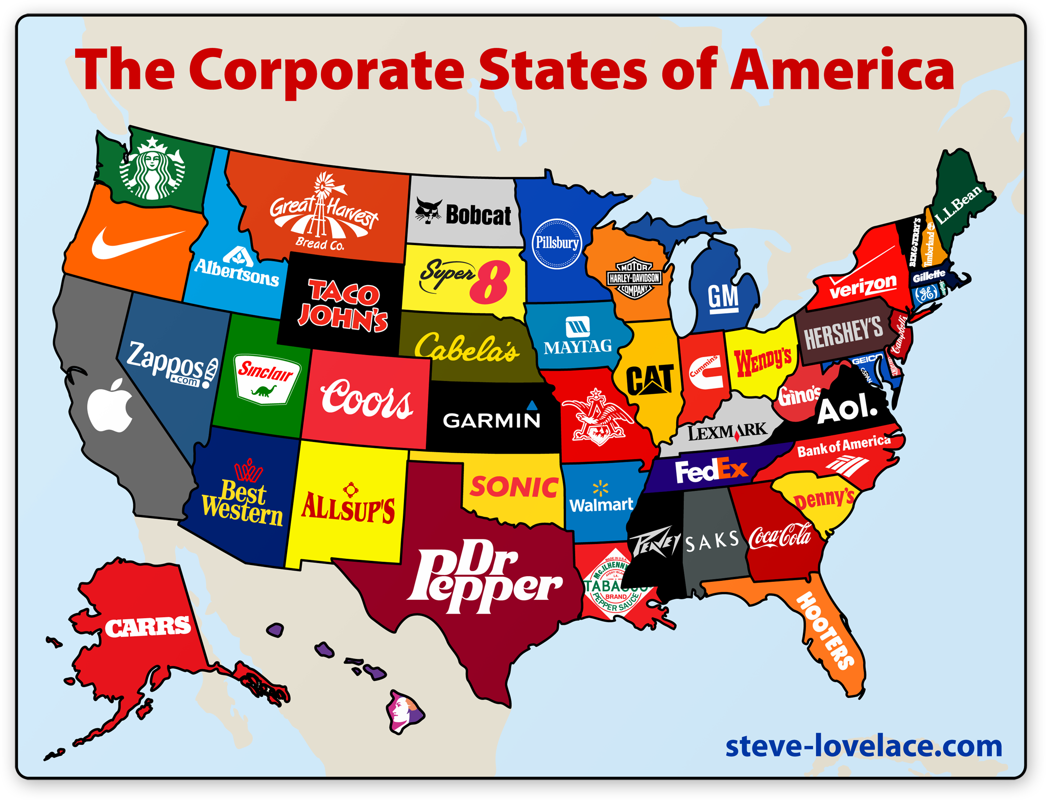 The most popular brand in each state