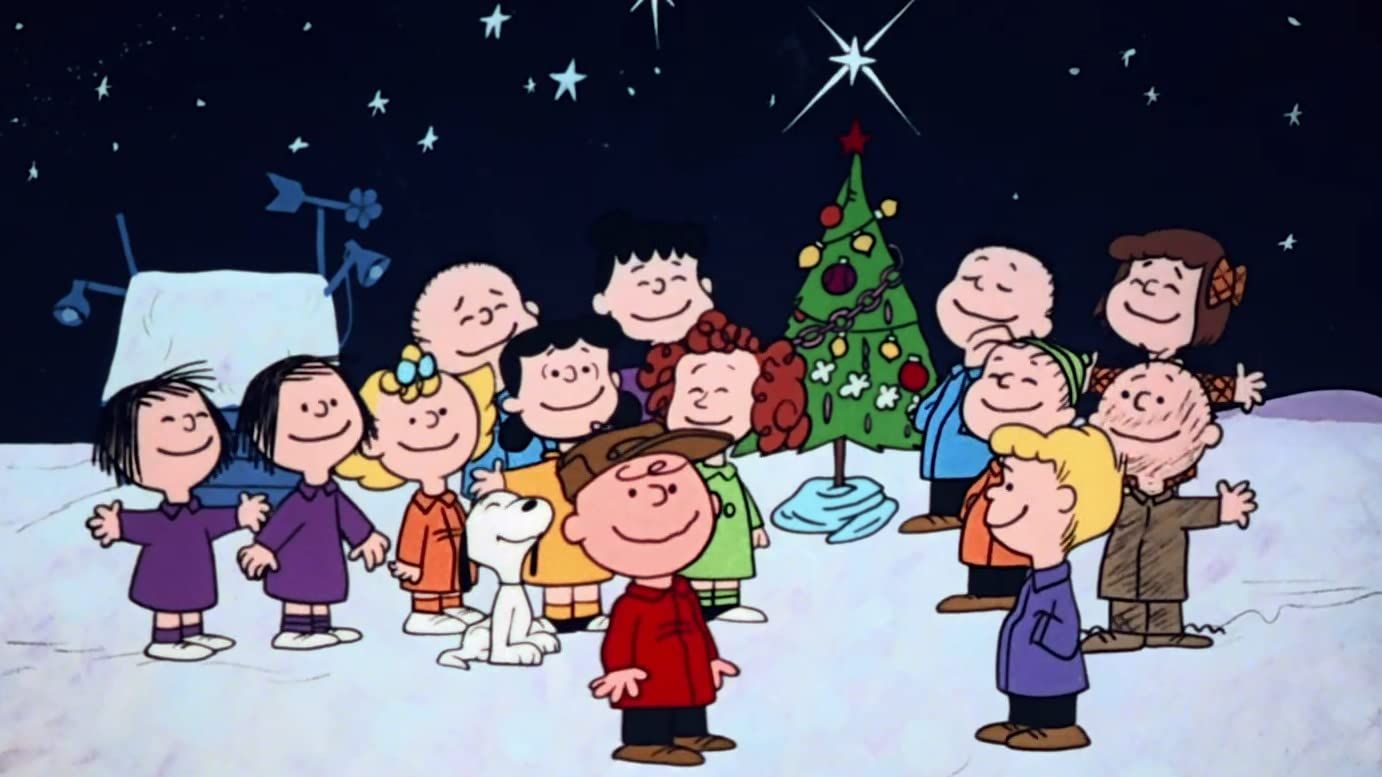 Charlie Brown and Friends sing around the Christmas Tree - A Charlie Brown Christmas