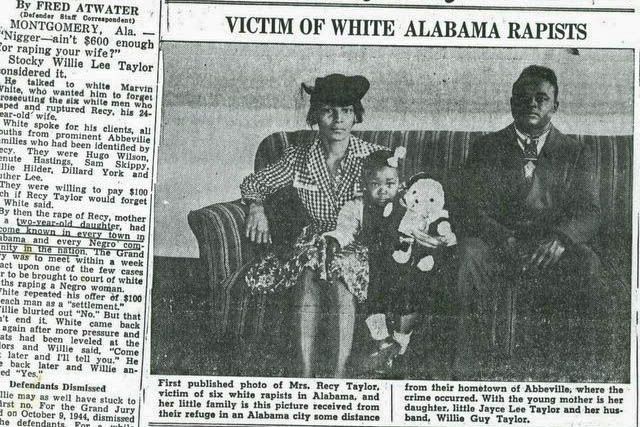 Recy Taylor, Willie Guy Taylor and their child Joyce Lee Taylor. Courtesy of the Chicago Defender