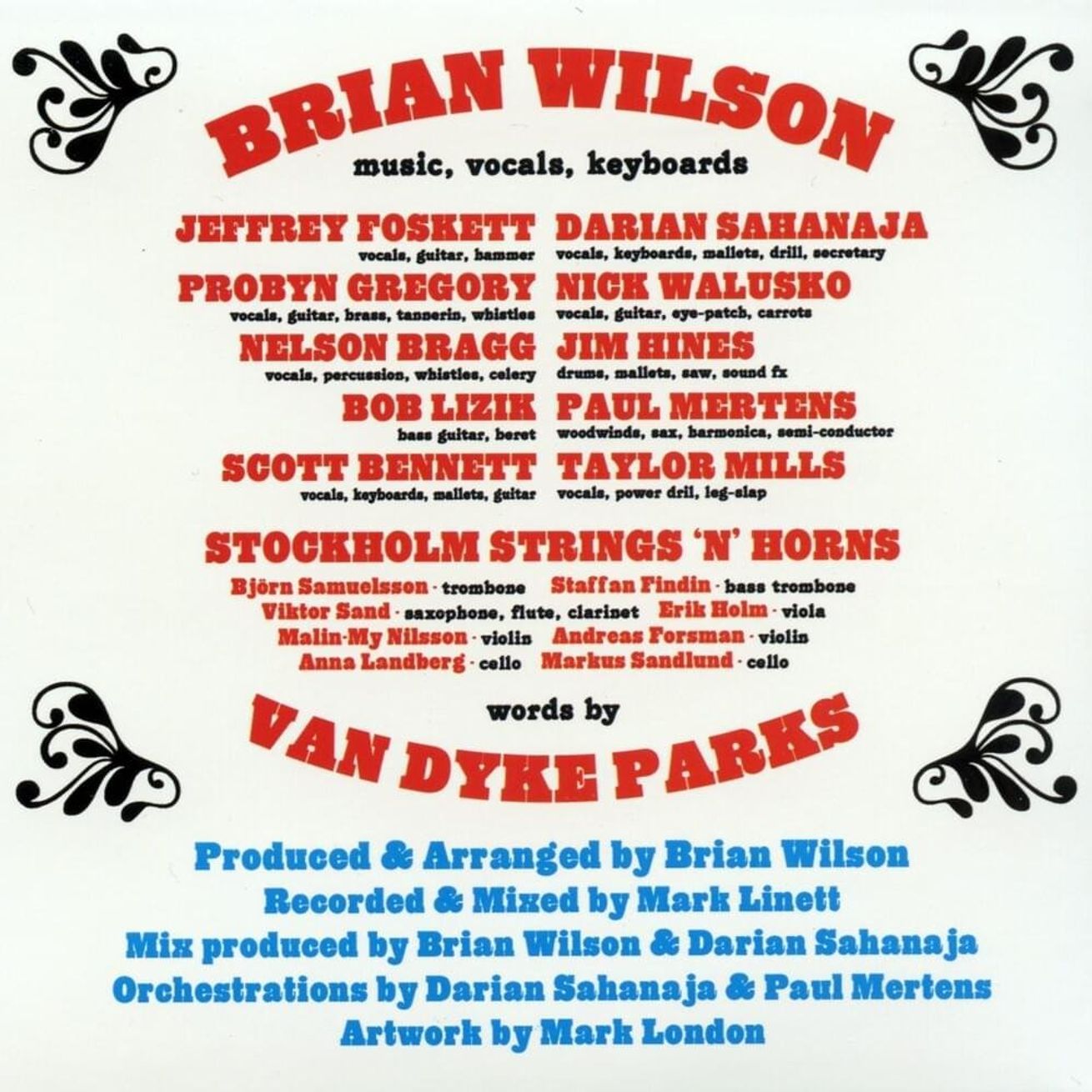 Brian Wilson Present Smile (back cover)