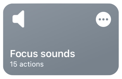The Focus sounds button