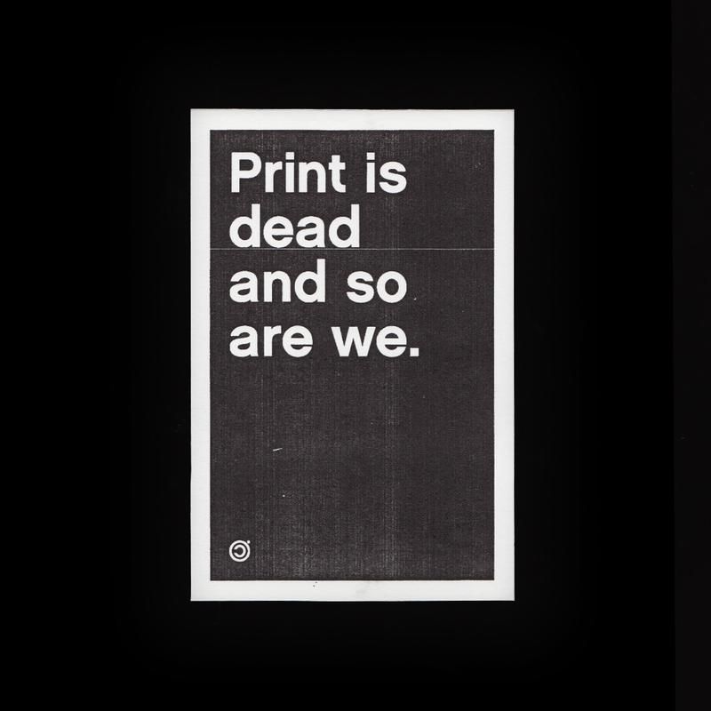 Print is dead