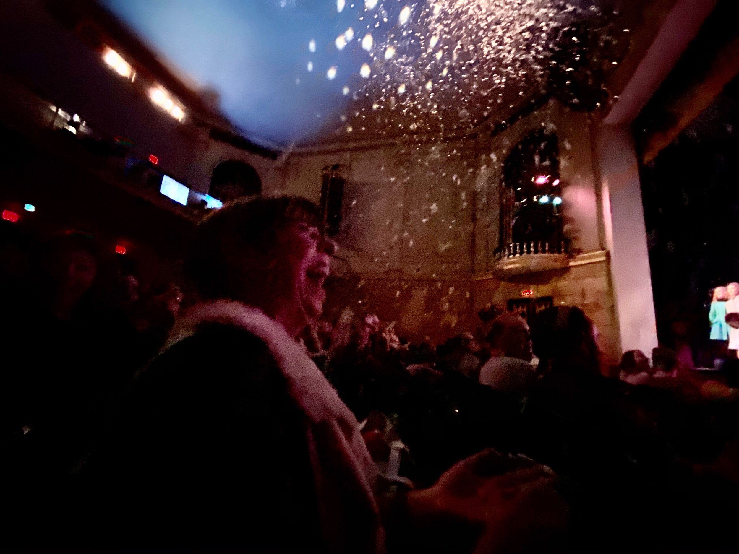 While the quality isn’t the best, the Ultra Wide lens was able to capture this moment of snow falling during a production of Elf: The Musical. I’ll take the perspective over the quality.
