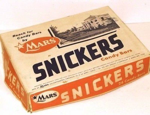 A Snickers box back in the days