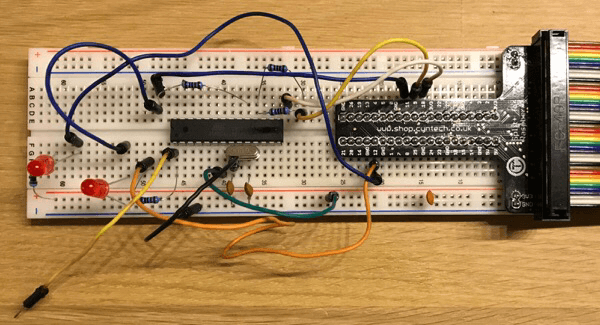 AVR Programmer breadboard for the ATmega328P micro-controller