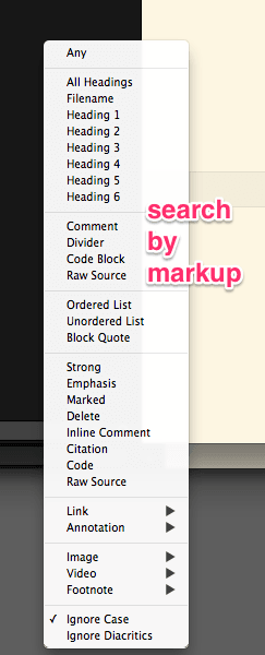 Search by Markup