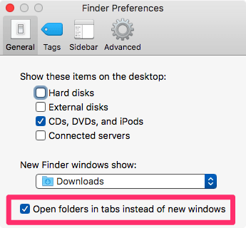 Finder Tabs or Windows