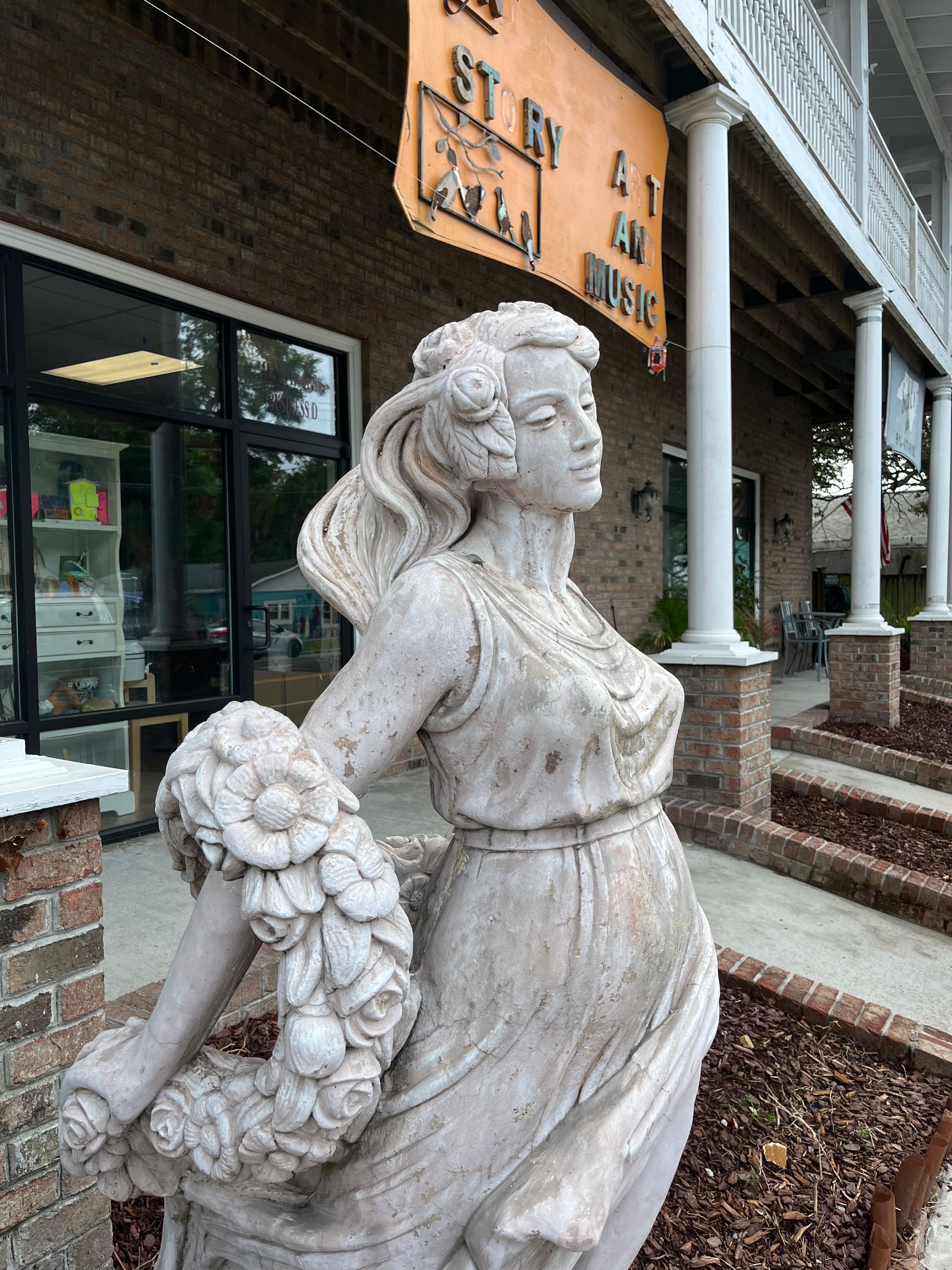 Storefront statue