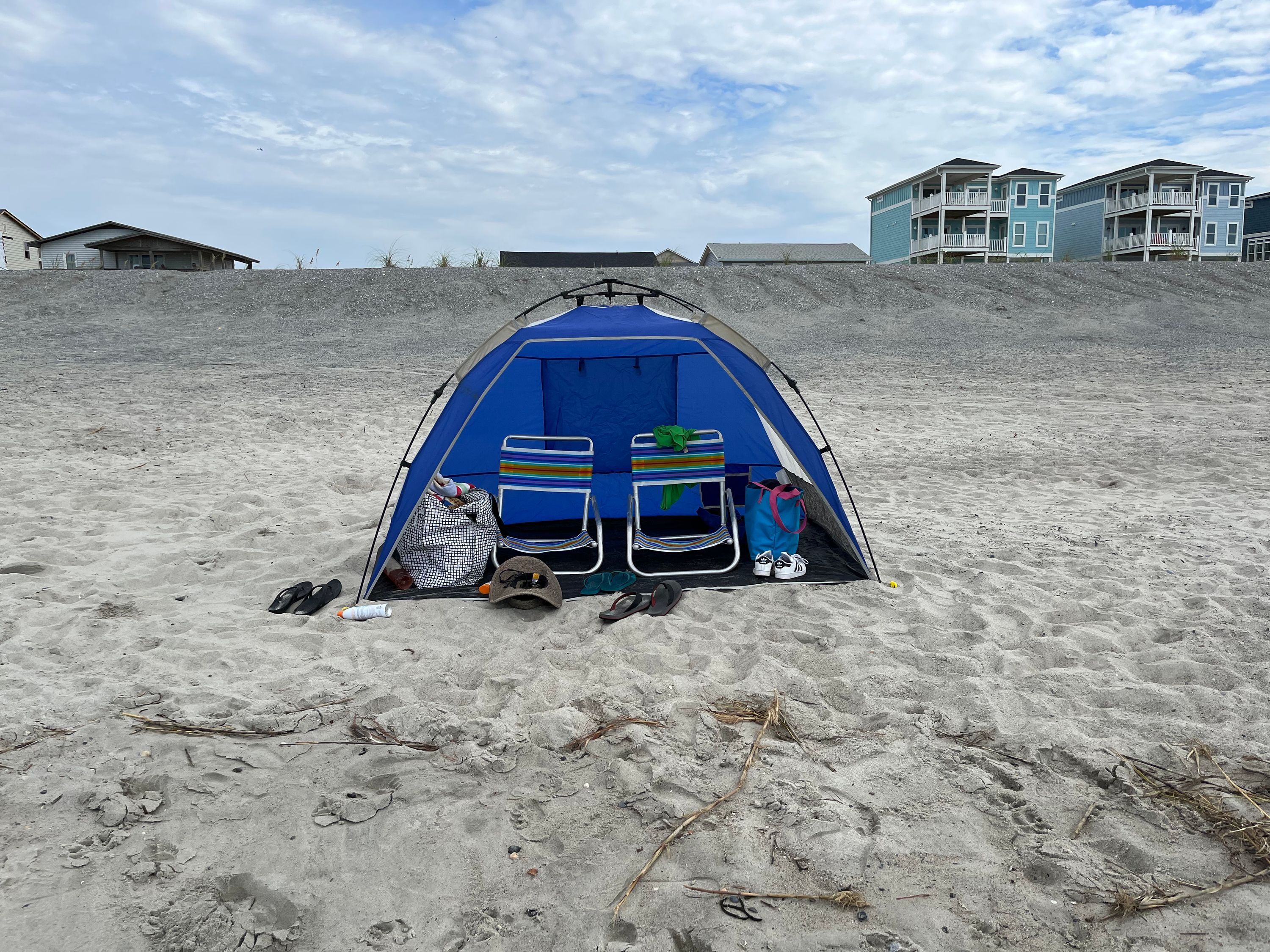 Camping out at the beach