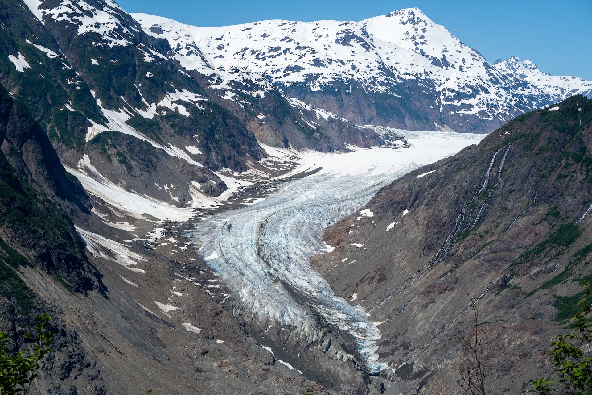 First view of the Salmon glacier