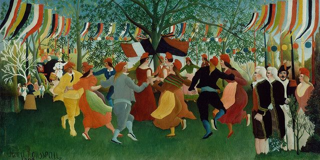 Hier wird ein Fest gefeiert. “Ein hundertjähriges Jubiläum der Unabhängigkeit” von Henri Rousseau, 1892.