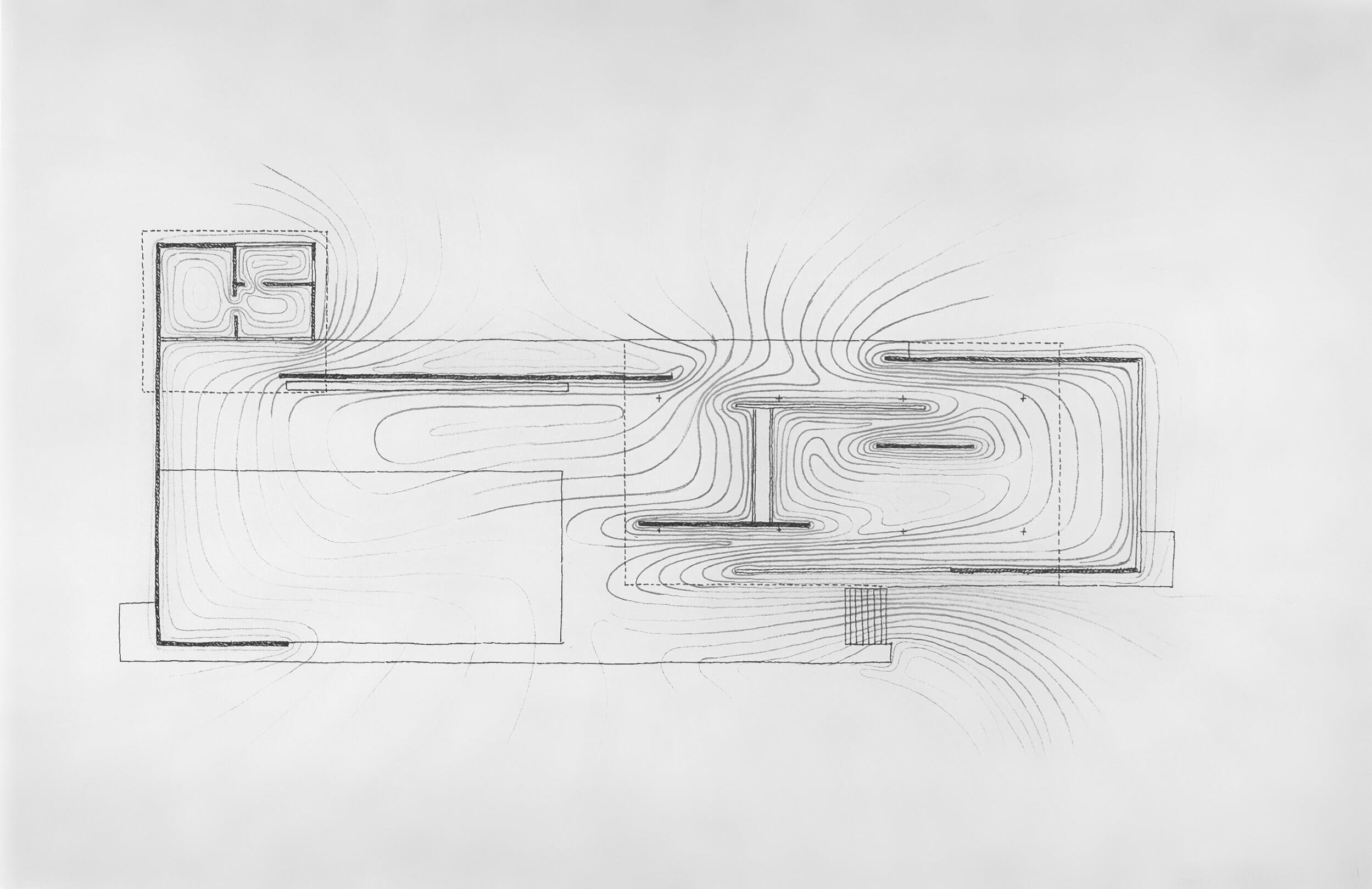 ‘Density & Flowing Of Space’ - Paul Rudolph’s graphic analysis of Mies’s Barcelona Pavilion.