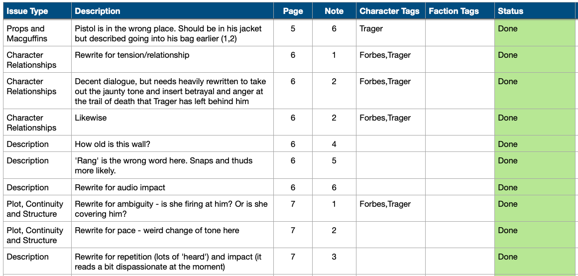Stringers tasklist example