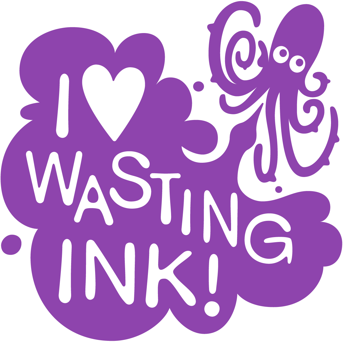 I 💜 Wasting Ink logo
