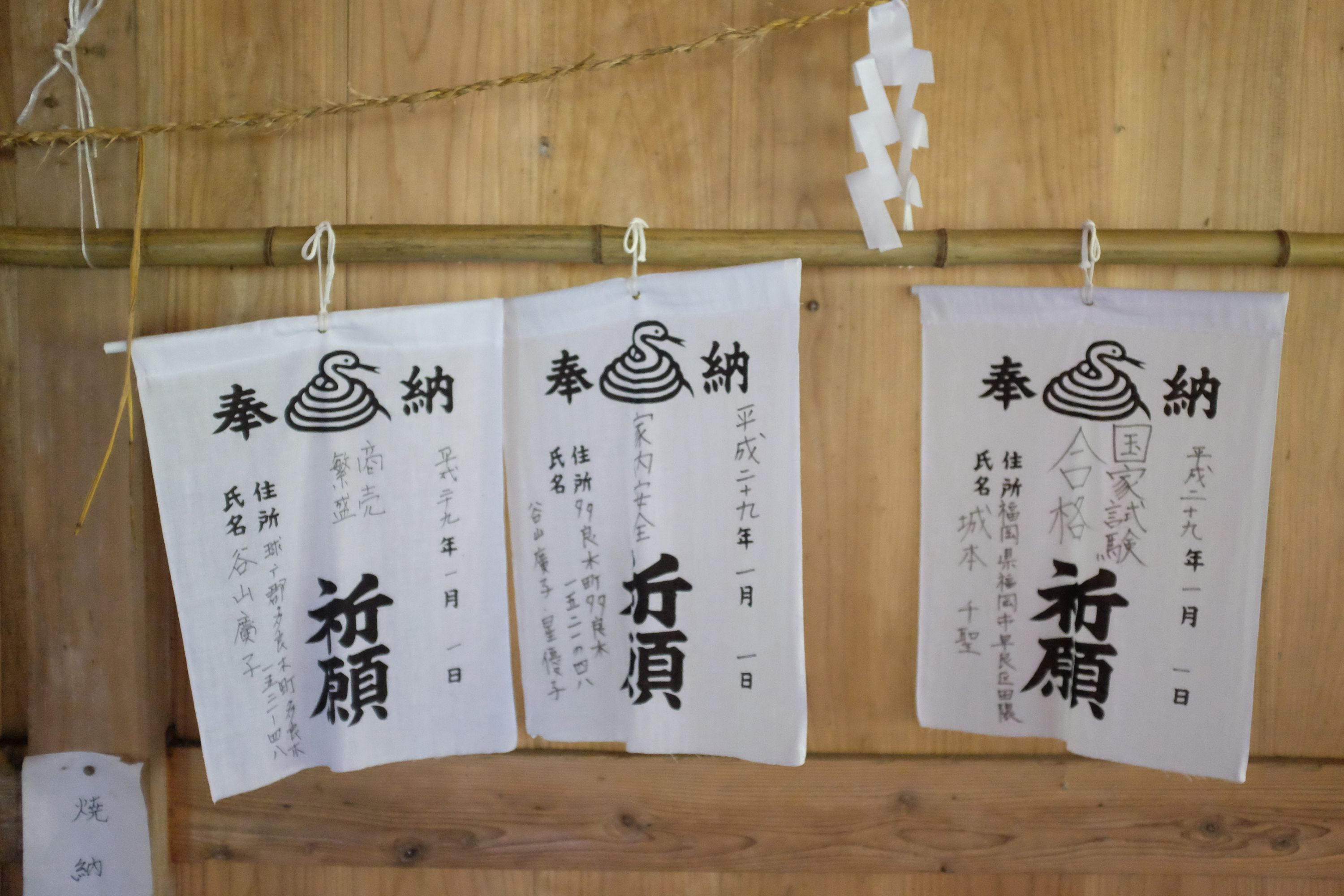 Snake scrolls at Shiramizuaso Shrine, Eshiro, Kumamoto. Photo: Peter Orosz