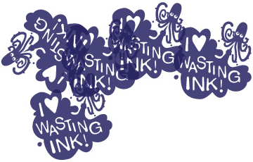 I 💜 Wasting Ink logo, by Bertjan Pot