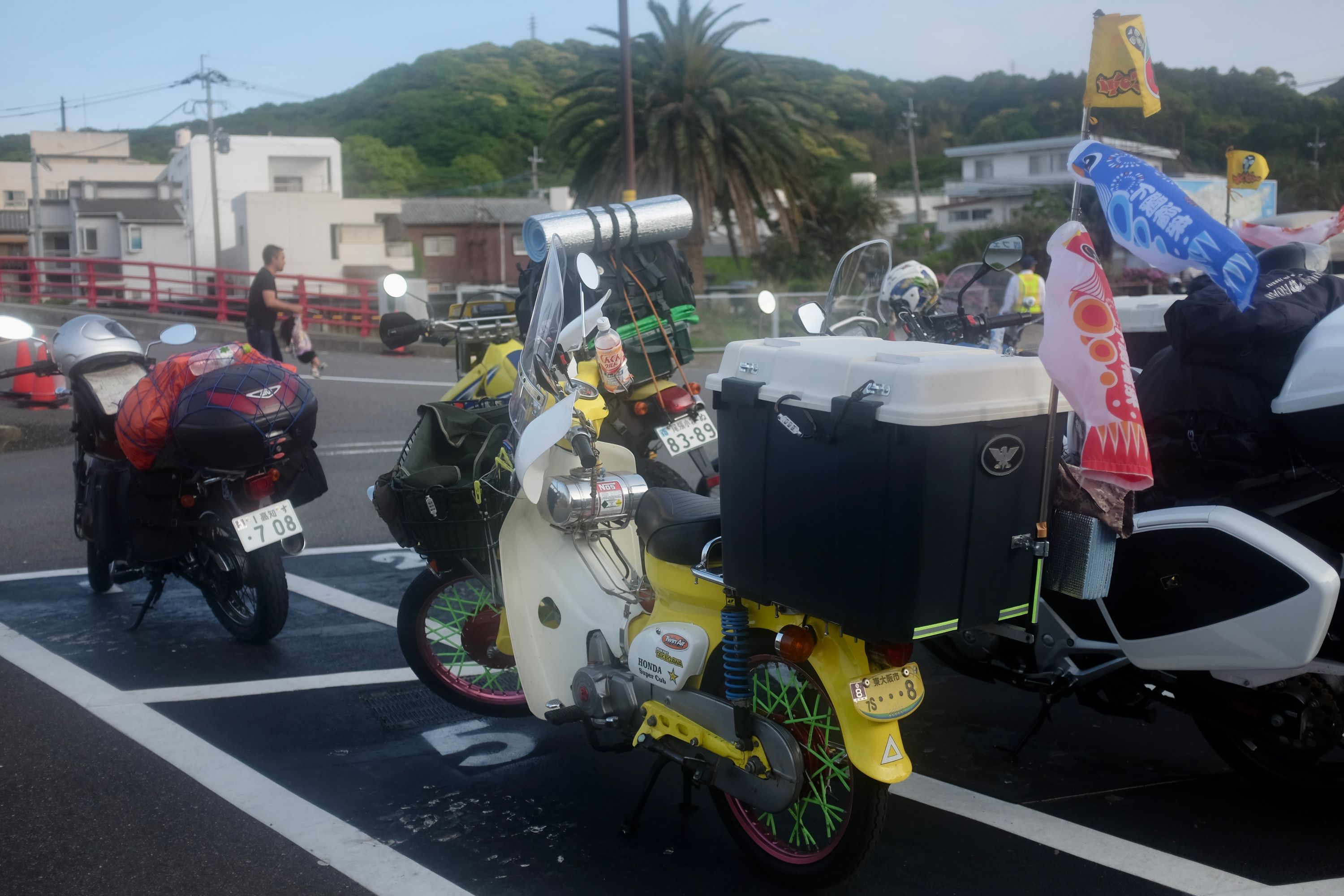 Motorcycle at the Saganoseki Ferry Terminal, Ōita. Photo: Peter Orosz